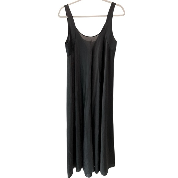 Vtg Blanche Ralph Montenero Nightgown Sexy Black M Swing V-Neck Long Nylon 1960s - Picture 3 of 5